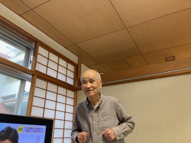満面の笑顔