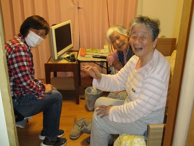 満面の笑顔