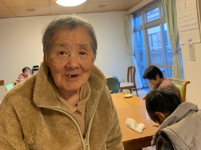 満面の笑顔