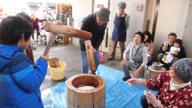 餅つき会