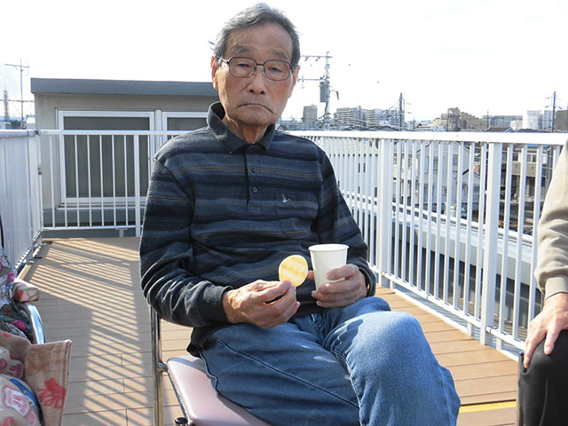 屋上でリフレッシュ